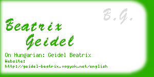 beatrix geidel business card